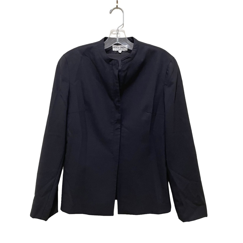 Giorgio Armani Vintage Wool Blend Blazer Jacket Black Size 6